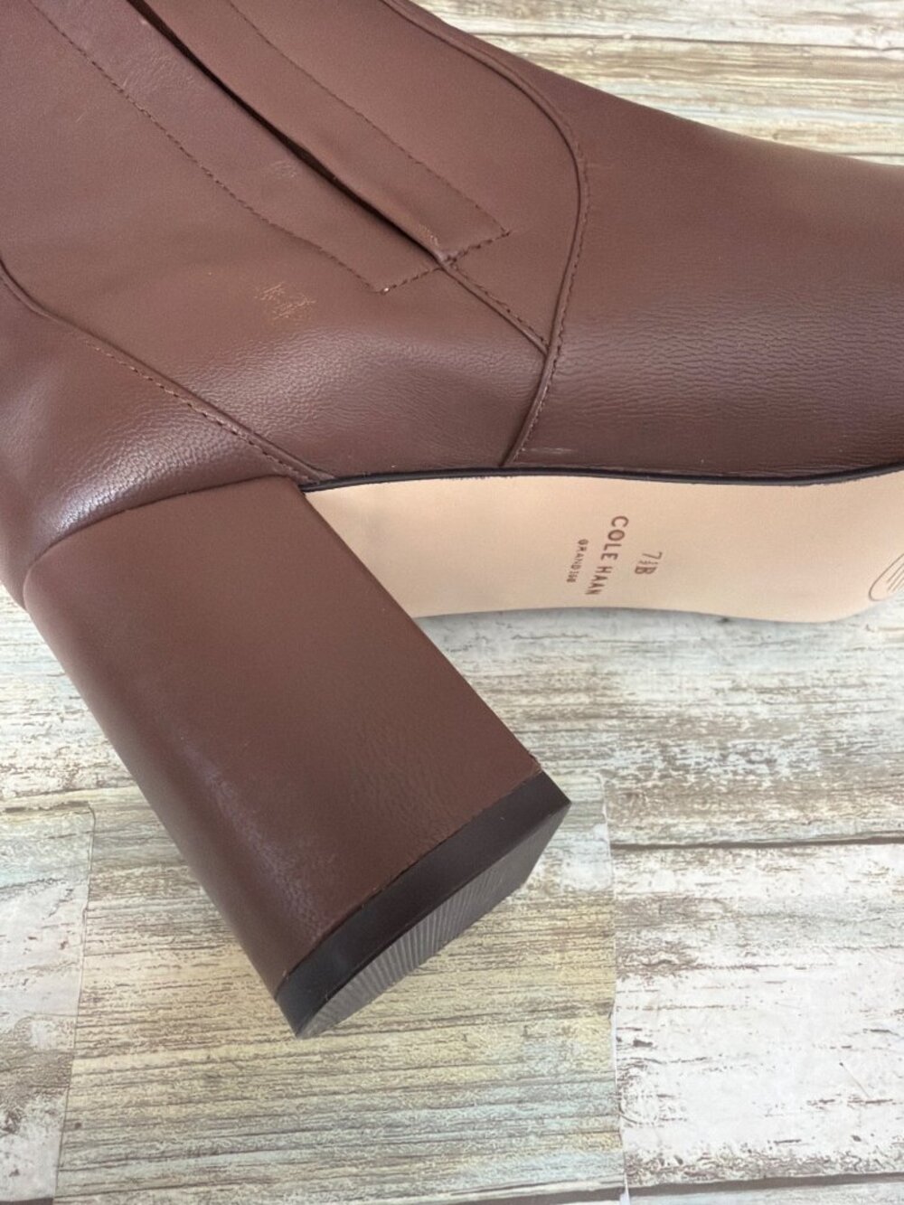 Cole Haan Chrystie Grand 360 Leather Knee High Boots Brown 7.5B NWOB - Picture 14 of 16
